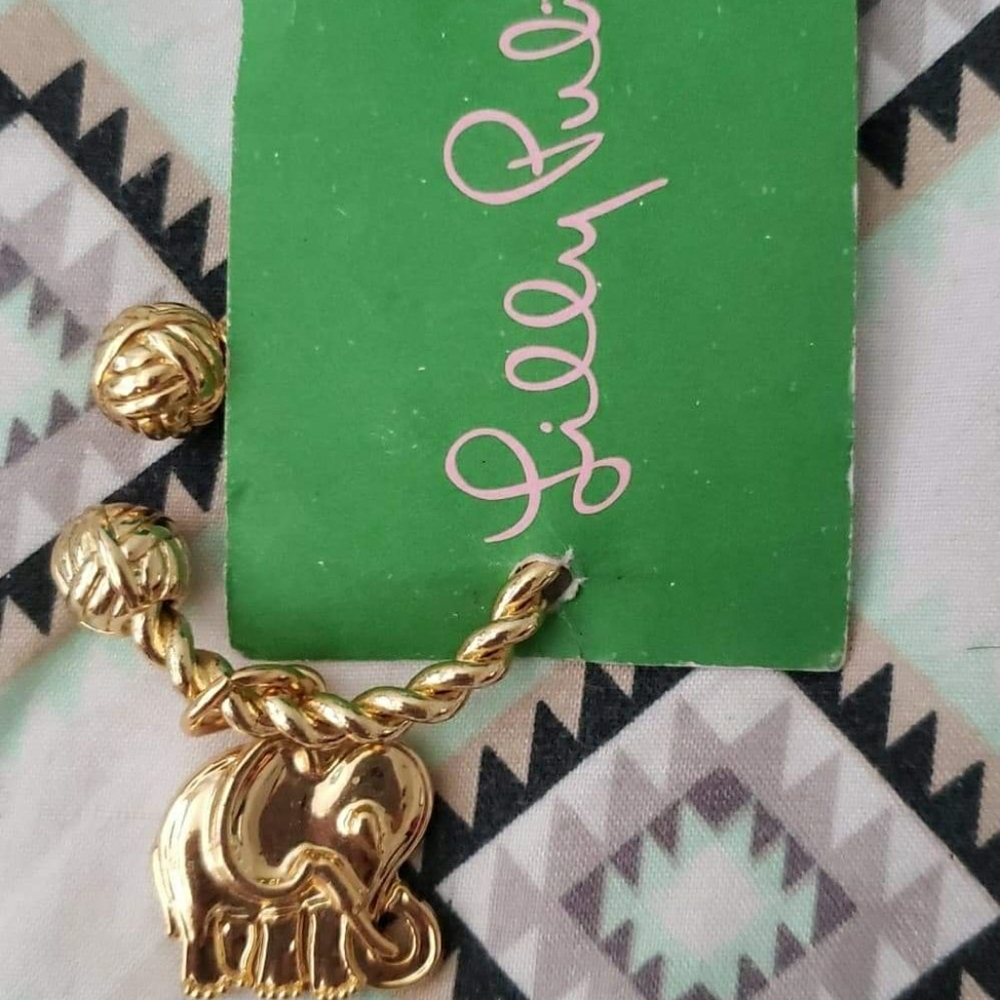 Lilly Pulitzer elephant key ring